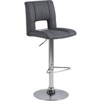 BARHOCKER Webstoff Dunkelgrau  - Chromfarben/Dunkelgrau, Design, Textil/Metall (41,5/94-115/52cm) - Carryhome