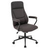 CHEFSESSEL Webstoff Anthrazit, Schwarz  - Anthrazit/Schwarz, MODERN, Kunststoff/Textil (60/106-114/65cm) - MID.YOU