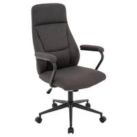 CHEFSESSEL Webstoff Anthrazit, Schwarz  - Anthrazit/Schwarz, MODERN, Kunststoff/Textil (60/106-114/65cm) - MID.YOU