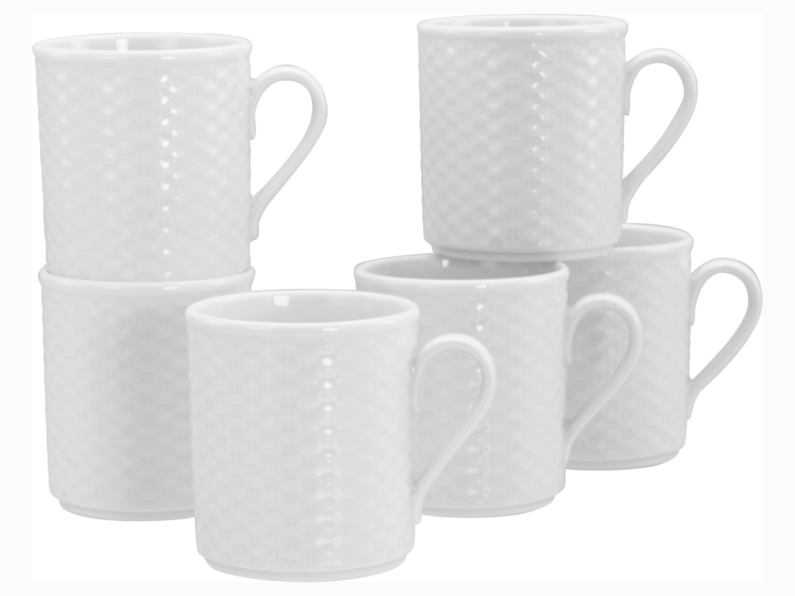 KAFFEEBECHERSET Polo weiss 6-teilig  - Weiß, Basics, Keramik - Creatable