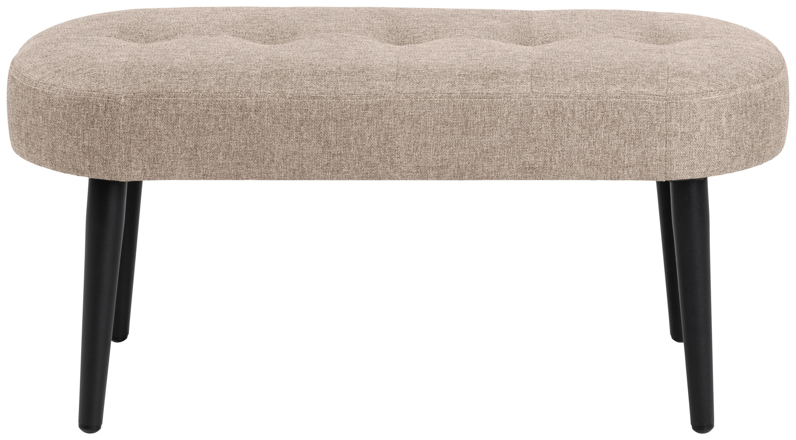 HOCKERBANK 95/46/38 cm Creme  - Creme, Design, Textil/Metall (95/46/38cm) - MID.YOU