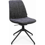 STUHL  in Aluminium Bouclé Metall, Textil  - Lavagrau/Schwarz, Design, Textil/Metall (46/81,5-84,5/55cm) - Johann Jakob