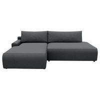 ECKSCHLAFSOFA in Struktur Graphitfarben  - Schwarz/Graphitfarben, Modern, Kunststoff/Textil (167/253cm) - Trendmanufaktur
