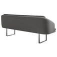 SITZBANK 255/89/68 cm Flachgewebe Anthrazit Metall  - Anthrazit/Schwarz, Design, Textil/Metall (255/89/68cm) - Dieter Knoll