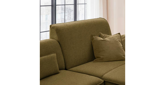 ECKSOFA  in Flachgewebe Khaki  285/190 cm  - Khaki/Schwarz, Design, Textil/Metall (285/190cm) - Johann Jakob