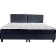 BOXSPRINGBETT 240/200 cm  in Dunkelblau  - Wengefarben/Dunkelblau, Trend, Holz/Textil (240/200cm) - Esposa