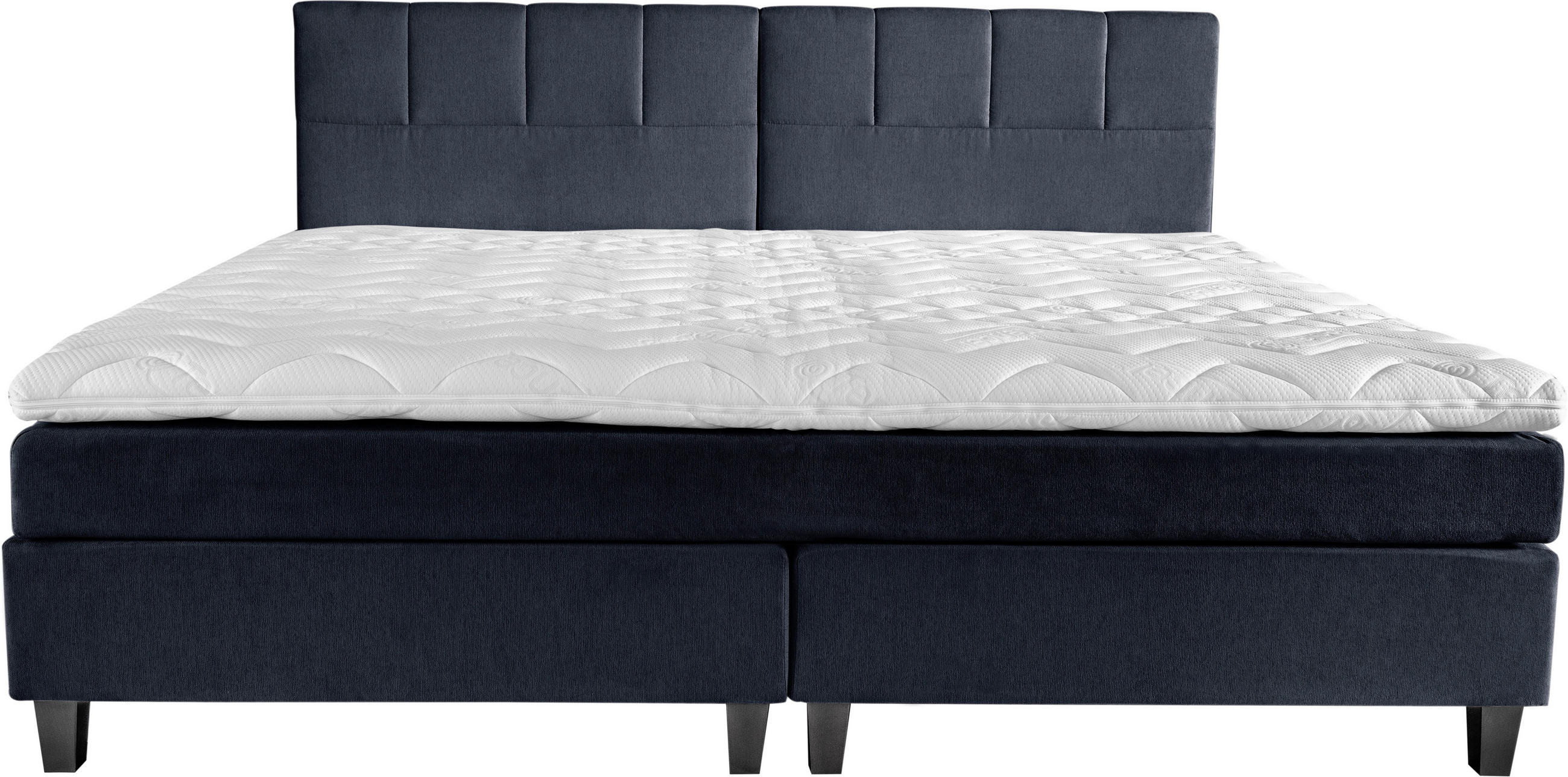 BOXSPRINGBETT 160/200 cm  in Dunkelblau  - Dunkelgrau/Dunkelblau, Trend, Holz/Textil (160/200cm) - Esposa