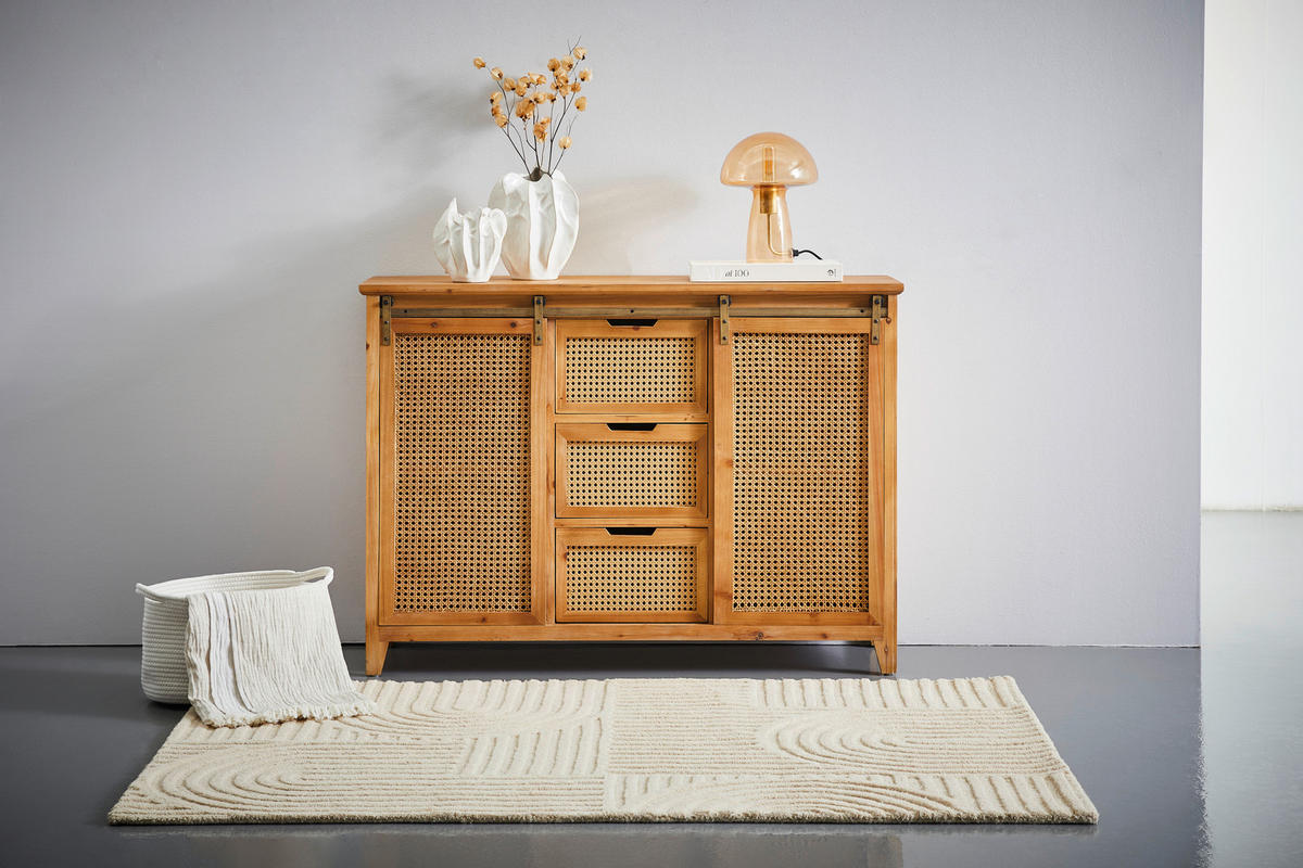KOMODA, naravne barve  - naravne barve, Trendi, les (120/86/40cm) - Livetastic