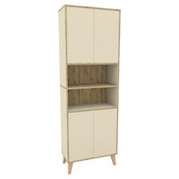 HOCHSCHRANK 66/195/32,5 cm  - Champagner/Eiche Artisan, MODERN, Holzwerkstoff/Kunststoff (66/195/32,5cm) - MID.YOU