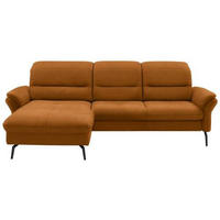 ECKSOFA in Flachgewebe Currygelb  - Currygelb/Schwarz, Konventionell, Textil/Metall (181/260cm) - Beldomo Speed