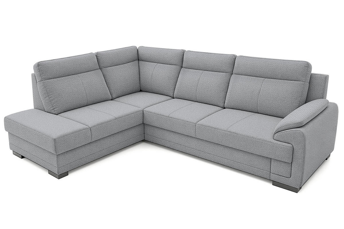 ECKSOFA ALTONA in Flachgewebe Dunkelgrau  - Dunkelgrau/Schwarz, Basics, Holz/Holzwerkstoff (272/207cm) - MID.YOU