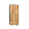 UNTERSCHRANK 30/79/35 cm   - Silberfarben/Eiche Wotan, Natur, Holzwerkstoff/Kunststoff (30/79/35cm) - Xora