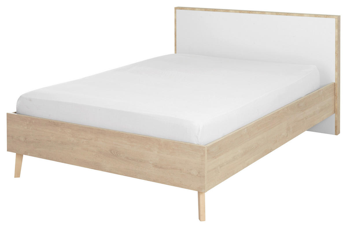 BETT 120/200 cm  in Eichefarben  - Eichefarben/Buchefarben, MODERN, Holz (120/200cm) - MID.YOU