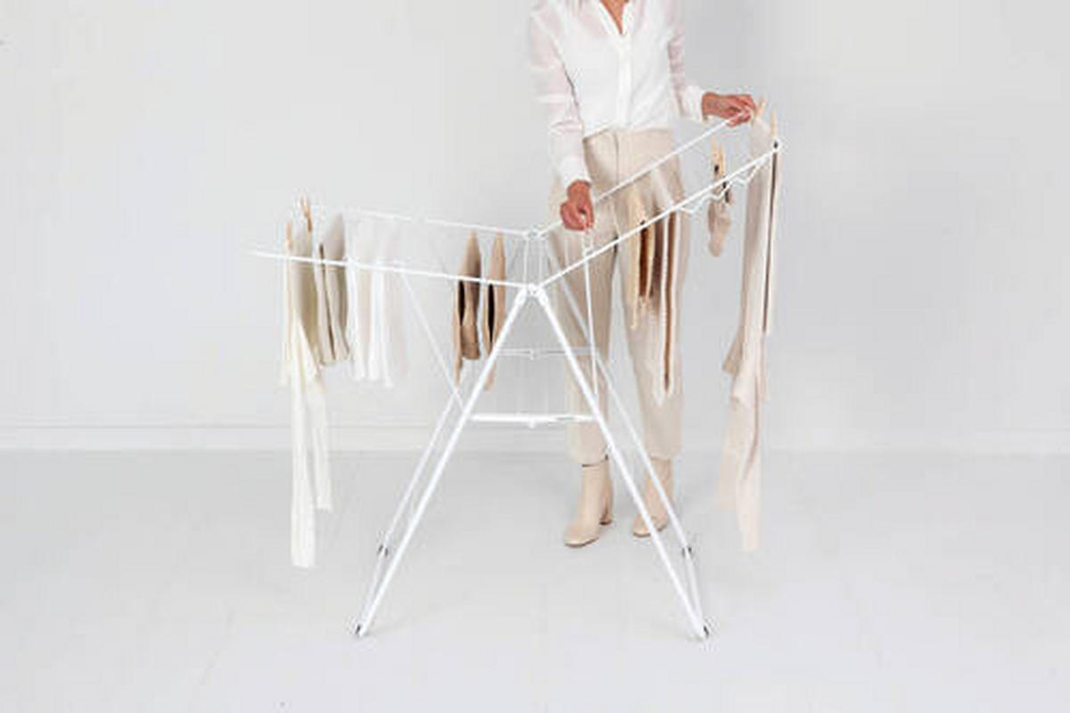 RUHASZÁRÍTÓ ÁLLVÁNY - fehér, Basics, fém (4.7kg) - Brabantia