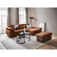 ECKSOFA Haselnussfarben Flachgewebe - Schwarz/Haselnussfarben, Design, Kunststoff/Textil (278/175cm) - Xora
