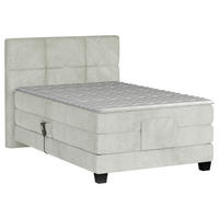 BOXSPRINGBETT 120/200 cm,  in Creme, Matratze, Topper, motorische Verstellbarkeit, Fernbedienung, H3 = fest  - Creme/Schwarz, KONVENTIONELL, Holz/Kunststoff (120/200cm) - Chameo