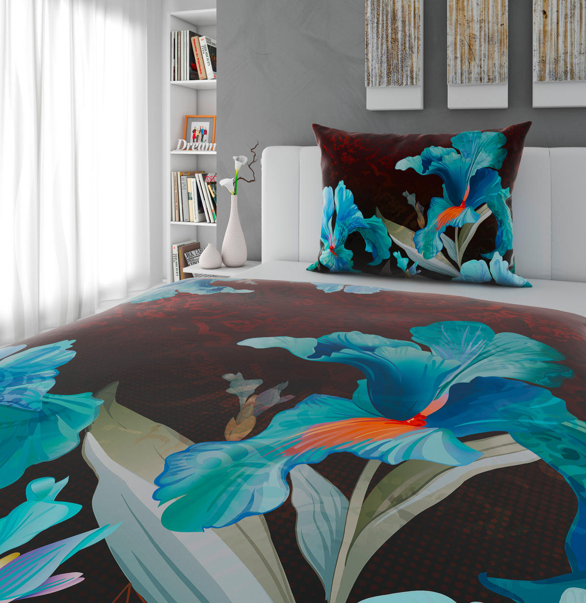 OBOUSTRANNÉ POVLEČENÍ, satén, vícebarevná, 140/200 cm - vícebarevná, Trend, textil (140/200cm) - Esposa