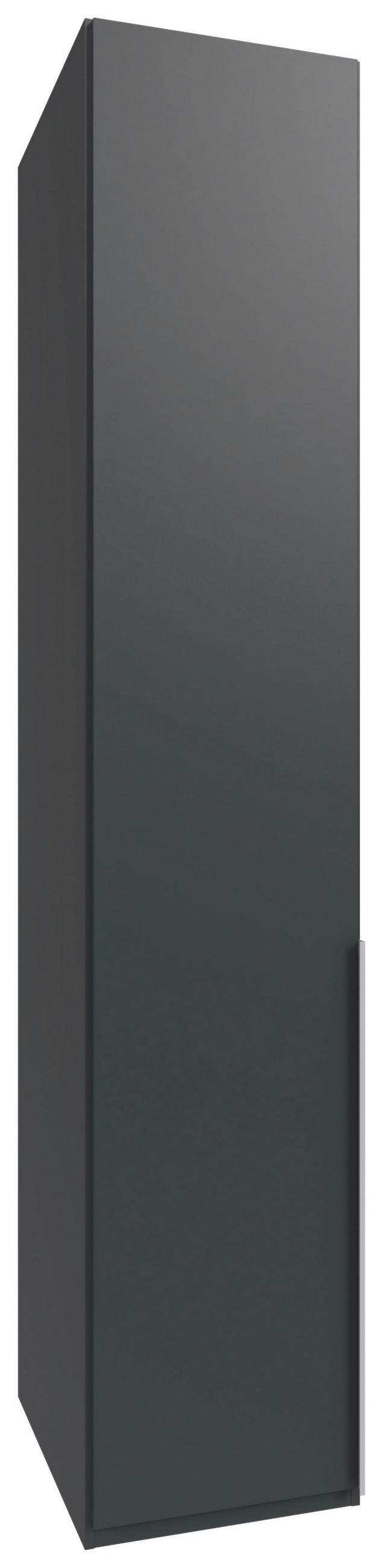 SKRIŇA S OTOČNÝMI DVERAMI, grafitová, 45/236/58 cm - grafitová/hliníková, Modern, kov/kompozitné drevo (45/236/58cm) - MID.YOU