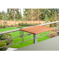 BALKONHÄNGETISCH Holz, Metall Naturfarben  - Naturfarben, KONVENTIONELL, Holz/Metall (60/40/1cm) - Gardenson