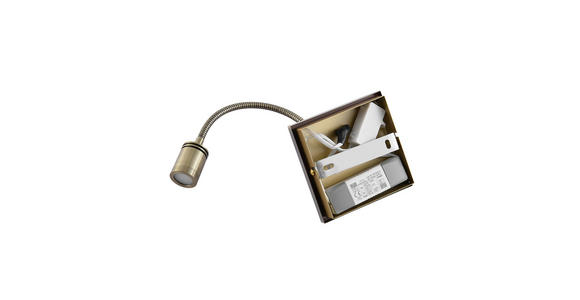 LED-WANDLEUCHTE Algol 11/11/35 cm  - Bronzefarben, KONVENTIONELL, Kunststoff/Metall (11/11/35cm) - Novel