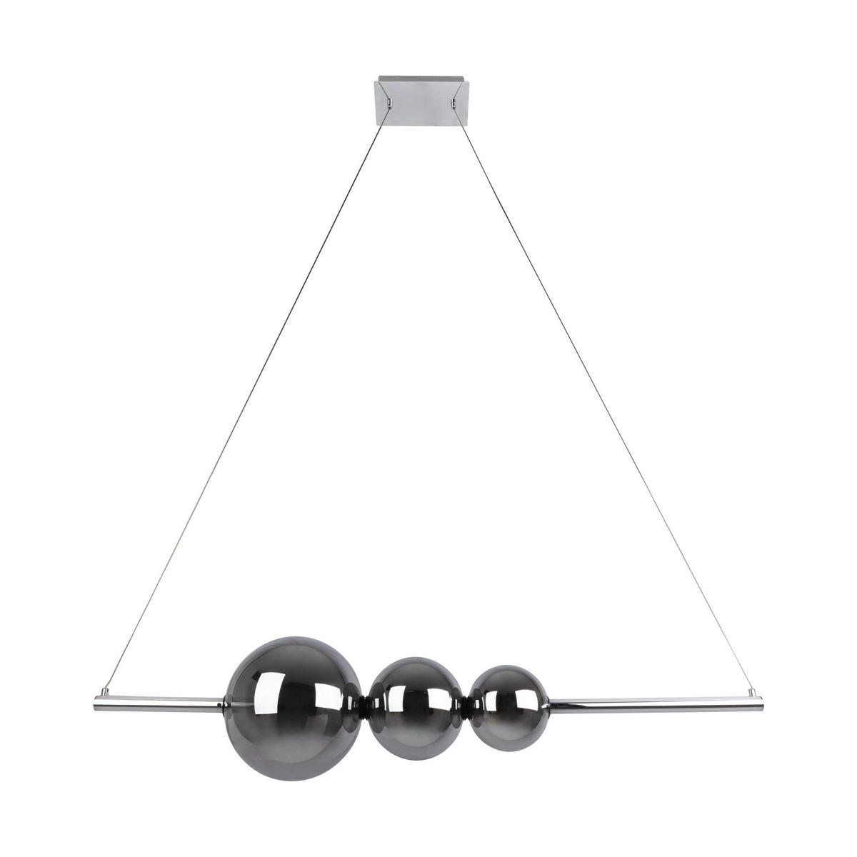 LED-PENDELLEUCHTE Nova 125,3/25/150 cm   - Design, Glas/Metall (125,3/25/150cm) - Näve