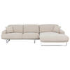 ECKSOFA Lesina Champagner Webstoff  - Champagner, Design, Textil/Metall (304/184cm) - Dieter Knoll