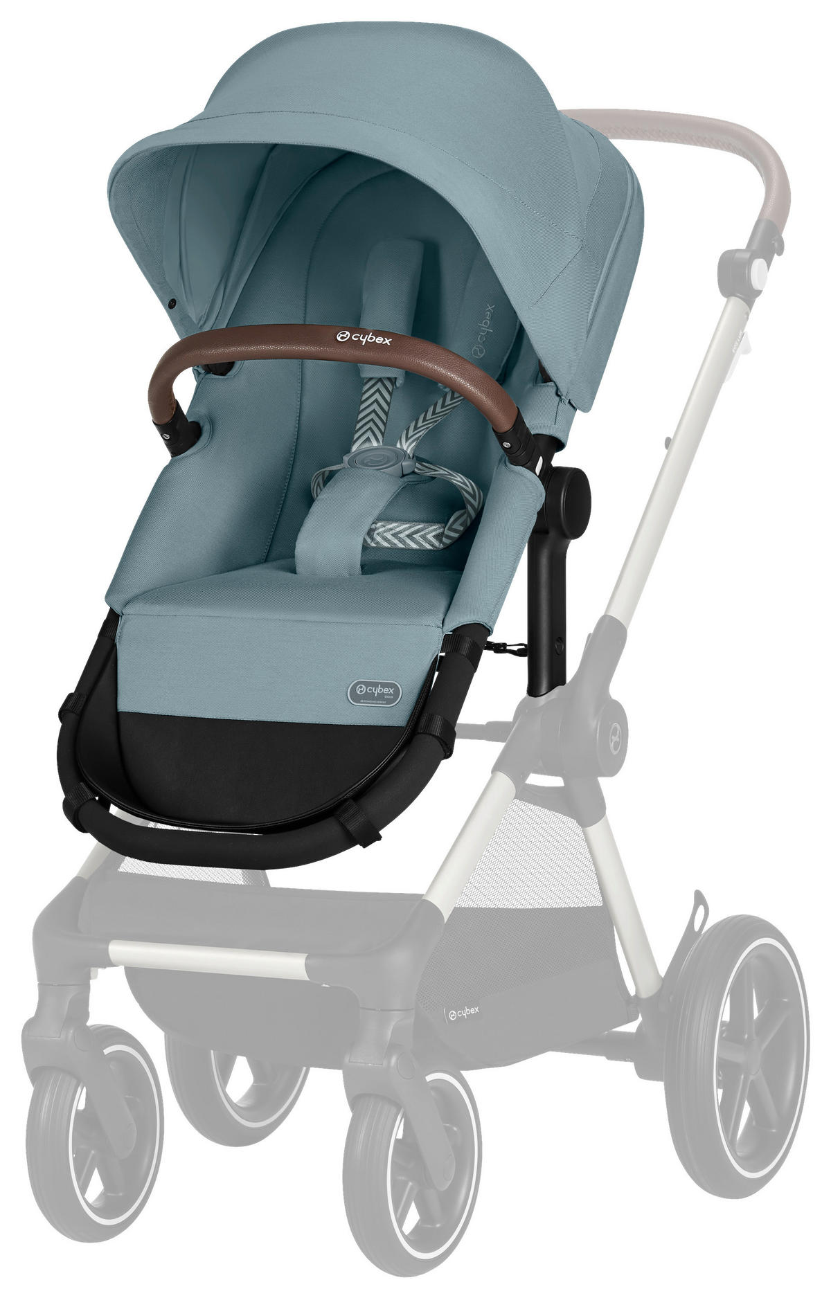 KINDERWAGENSET Eos Lux  - Alufarben/Hellblau, Basics, Textil/Metall (85/61/116cm) - Cybex
