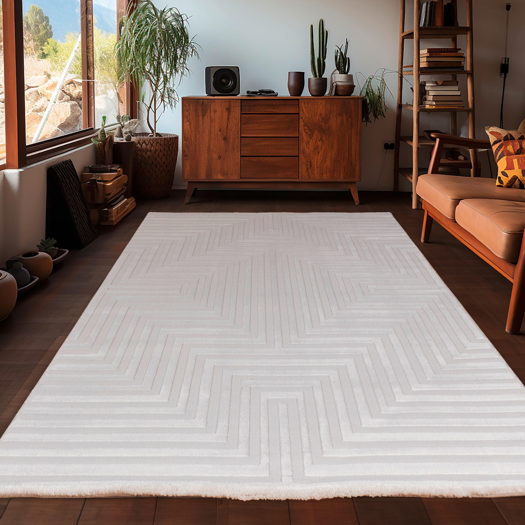 WEBTEPPICH 80/150 cm Sahara Creme  - Creme, Design, Textil (80/150cm) - Novel