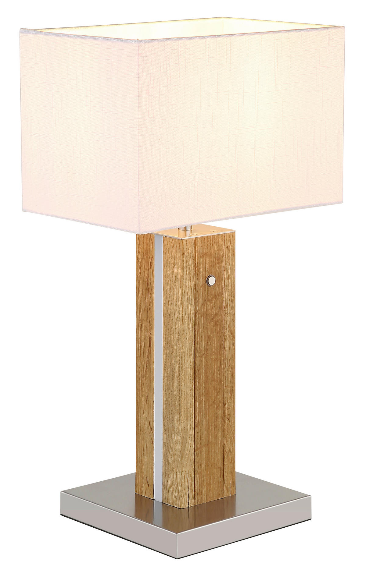 TISCHLEUCHTE Forest 30/20/56 cm  - Chromfarben/Transparent, Design, Holzwerkstoff/Kunststoff (30/20/56cm) - Globo