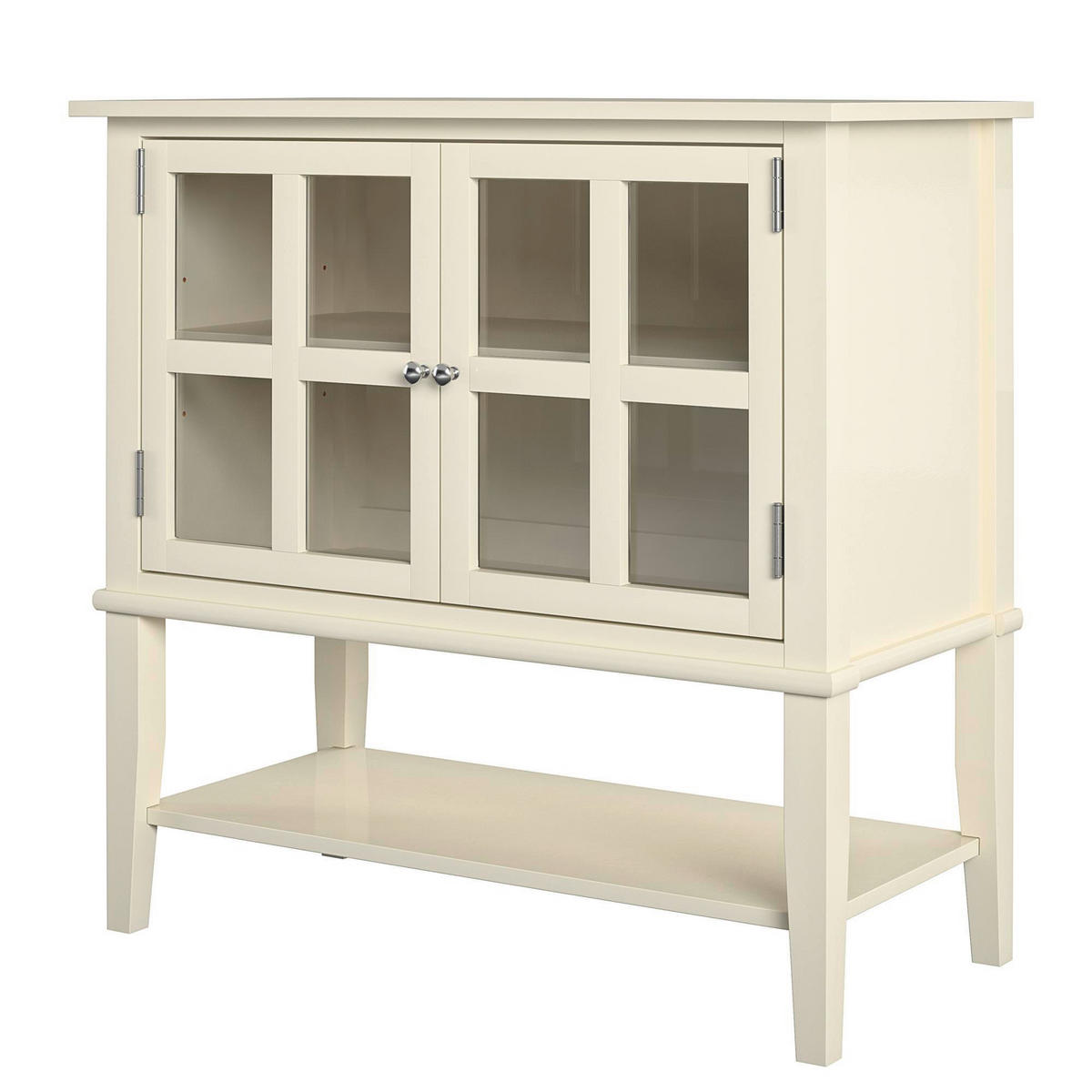 KOMMODE  in 80/78/40 cm  - Silberfarben/Weiß, Design, Glas/Holz (80/78/40cm) - MID.YOU