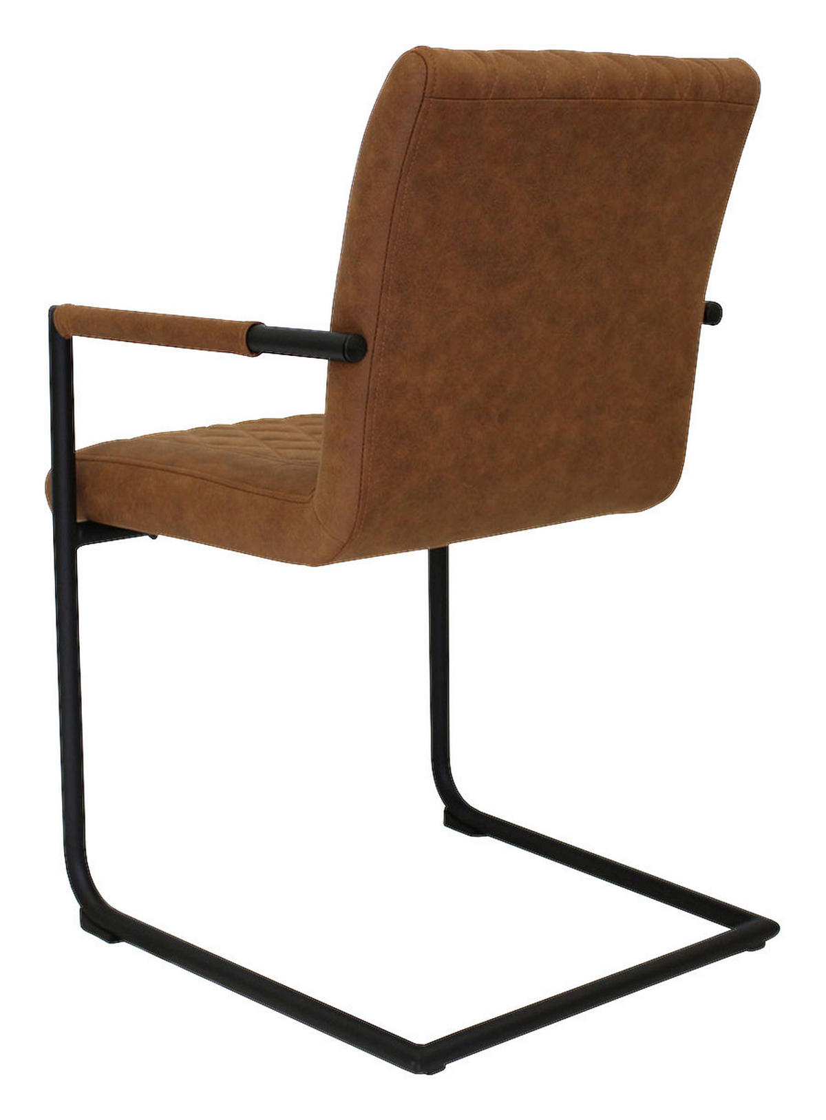 SADA STOLIČIEK S PODRÚČKAMI 2 kus - čierna/koňaková, Lifestyle, kov/textil (52cm) - MID.YOU