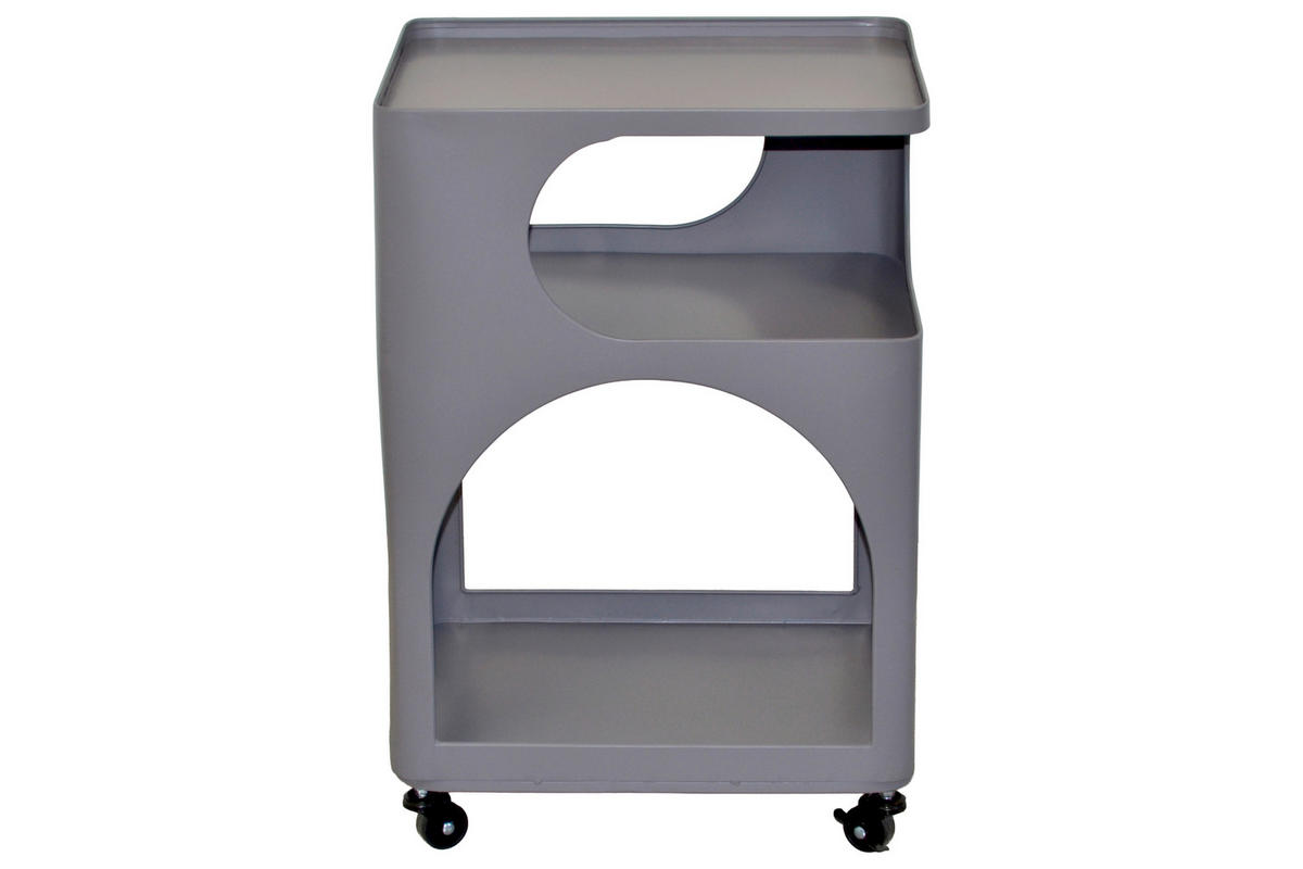 BEISTELLTISCH 40/34/60 cm Grau  - Grau, Design, Kunststoff/Metall (40/34/60cm) - MID.YOU