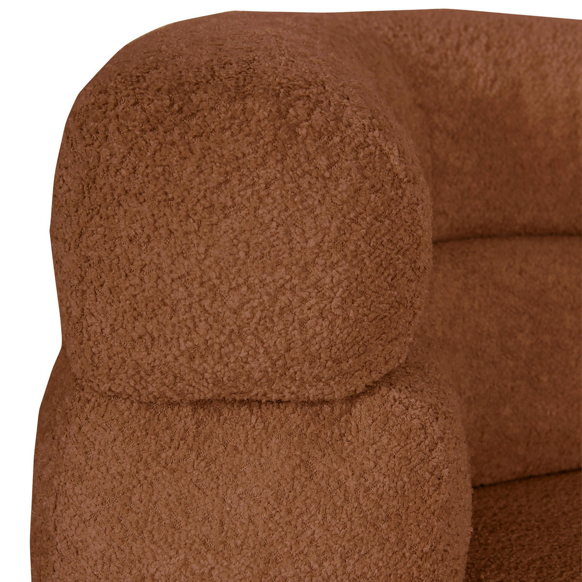 SESSEL in Chenille Kupferfarben  - Schwarz/Kupferfarben, Konventionell, Textil/Metall (92/75/78cm)