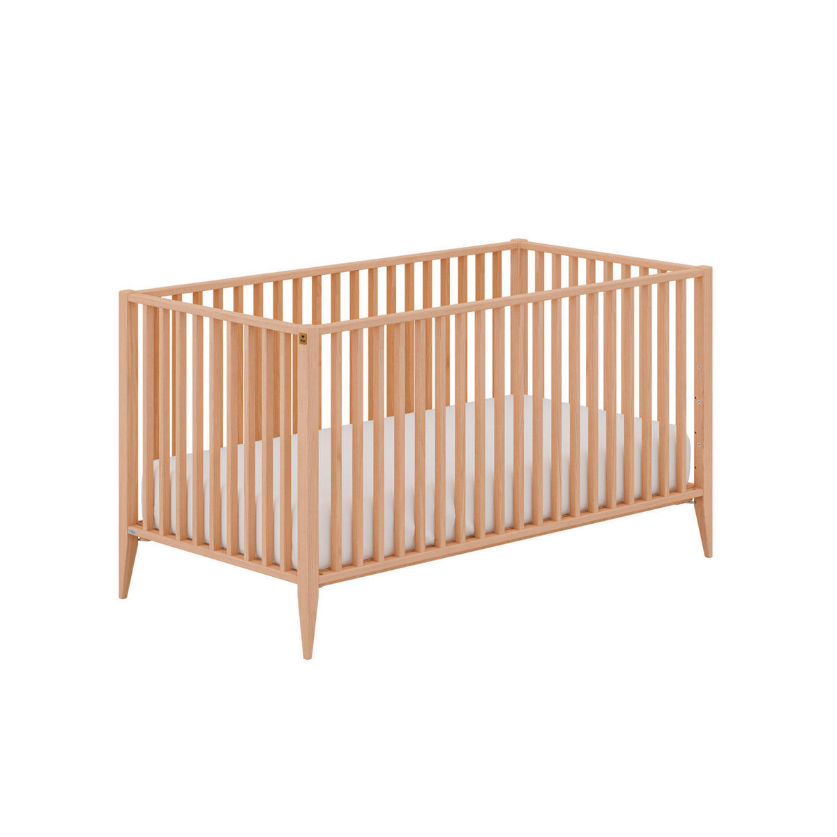 GITTERBETT Mila & Ben 146,6/76,3 cm  - Buchefarben, Basics, Holz (146,6/76,3cm) - Paidi