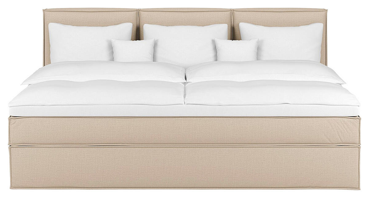 BOXSPRINGBETT 270/220 cm  in Beige  - Beige, Design, Textil (270/220cm) - home24