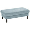 HOCKER in Textil Hellblau  - Schwarz/Hellblau, Modern, Textil/Metall (130/45/67cm) - Beldomo Style