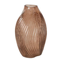 VASE  - Braun, Basics, Glas (30/20cm) - Ambia Home
