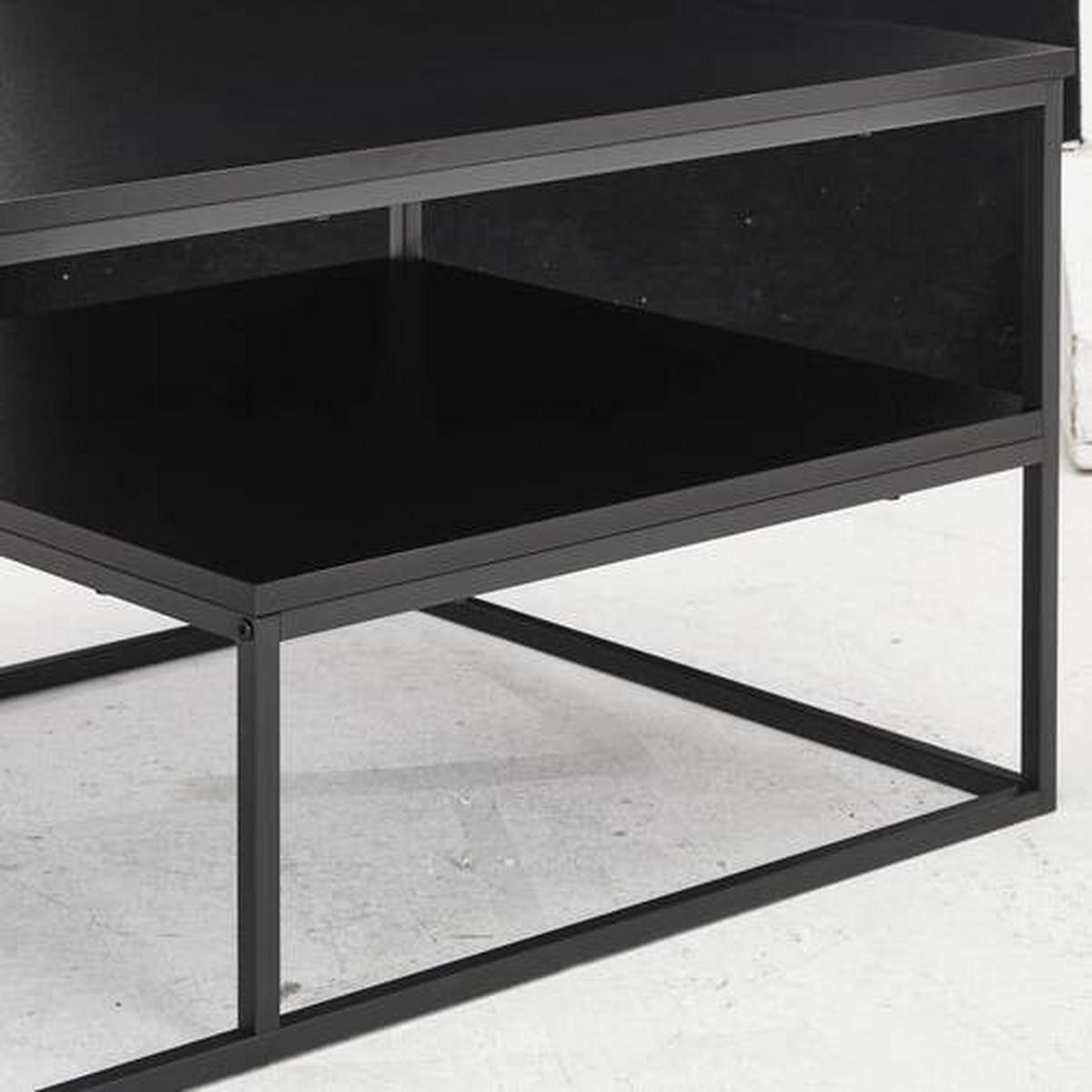 Couchtisch Sun in Metall, Holzwerkstoff 110/60/45 cm  - Schwarz, Design, Holzwerkstoff/Metall (110/60/45cm) - MID.YOU