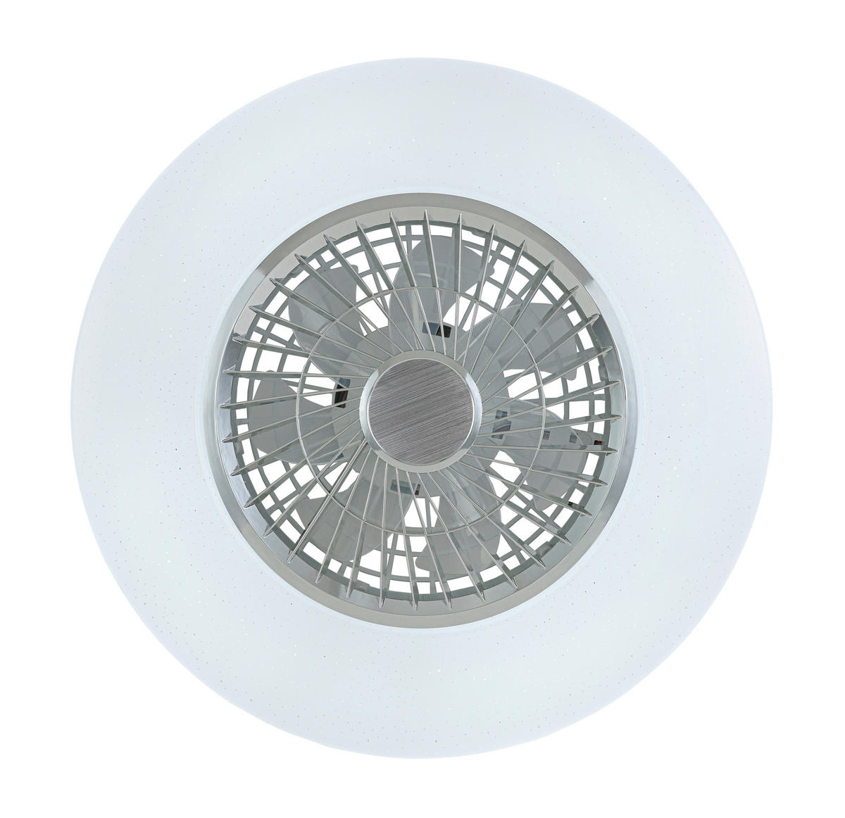 DECKENVENTILATOR - Chromfarben/Weiß, Trend, Kunststoff/Metall (58/14,5cm) - Mican