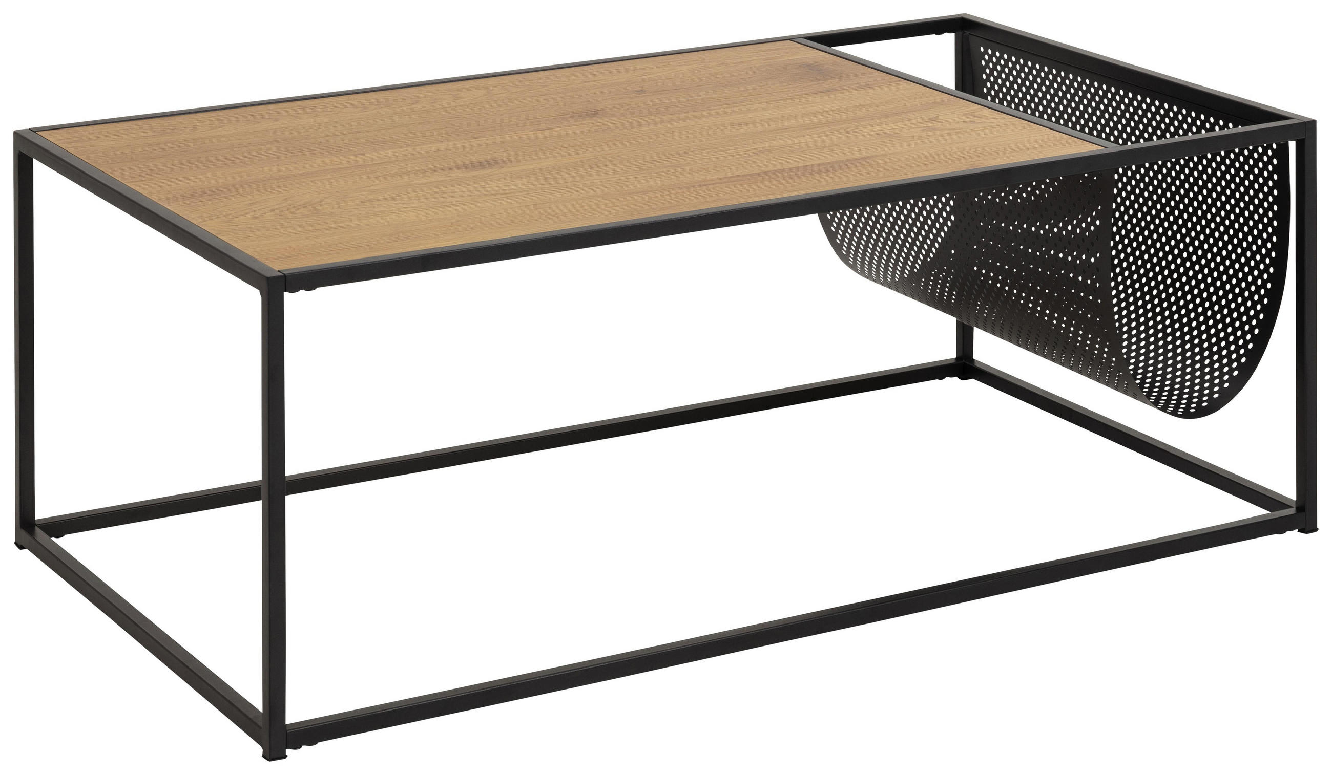 Couchtisch in Metall, Holzwerkstoff 110/60/40 cm