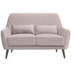 2-SITZER-SOFA in Mikrofaser Naturfarben  - Schwarz/Naturfarben, Trend, Holz/Textil (135/86/80cm) - Carryhome