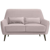 2-SITZER-SOFA in Mikrofaser Naturfarben  - Schwarz/Naturfarben, Trend, Holz/Textil (135/86/80cm) - Carryhome