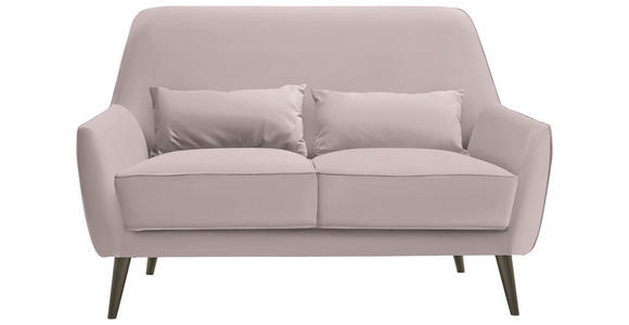 2-SITZER-SOFA in Mikrofaser Naturfarben - Schwarz/Naturfarben, Trend, Holz/Textil (135/86/80cm) - Carryhome