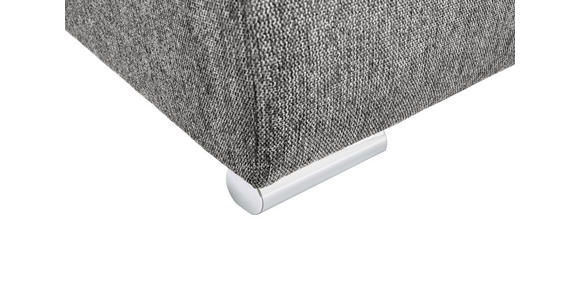 ECKSOFA in Mikrofaser Grau  - Chromfarben/Grau, MODERN, Kunststoff/Textil (276/193cm) - Hom`in