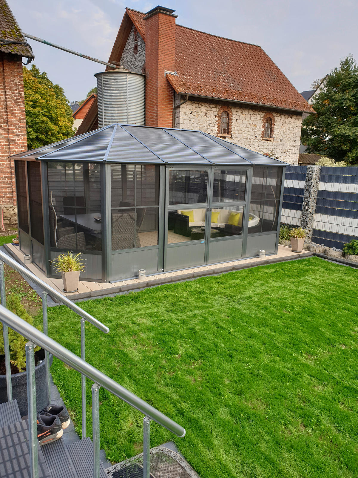 PAVILLON 384/281/384 cm   - Anthrazit, Basics, Metall (384/281/384cm)