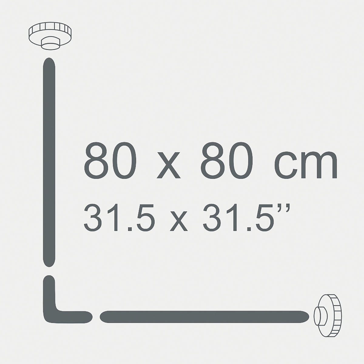 DUSCHVORHANGSTANGE 95 cm  - Grau, Basics, Metall (95cm) - MSV