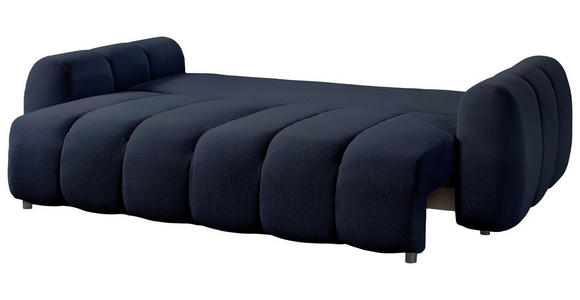 SCHLAFSOFA Webstoff Dunkelblau  - Schwarz/Dunkelblau, KONVENTIONELL, Kunststoff/Textil (262/93/117cm) - Carryhome