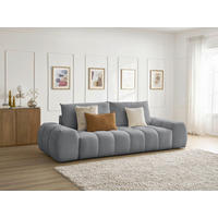 SCHLAFSOFA Flachgewebe Dunkelgrau  - Dunkelgrau/Schwarz, MODERN, Kunststoff/Textil (278/115/90cm) - Livetastic