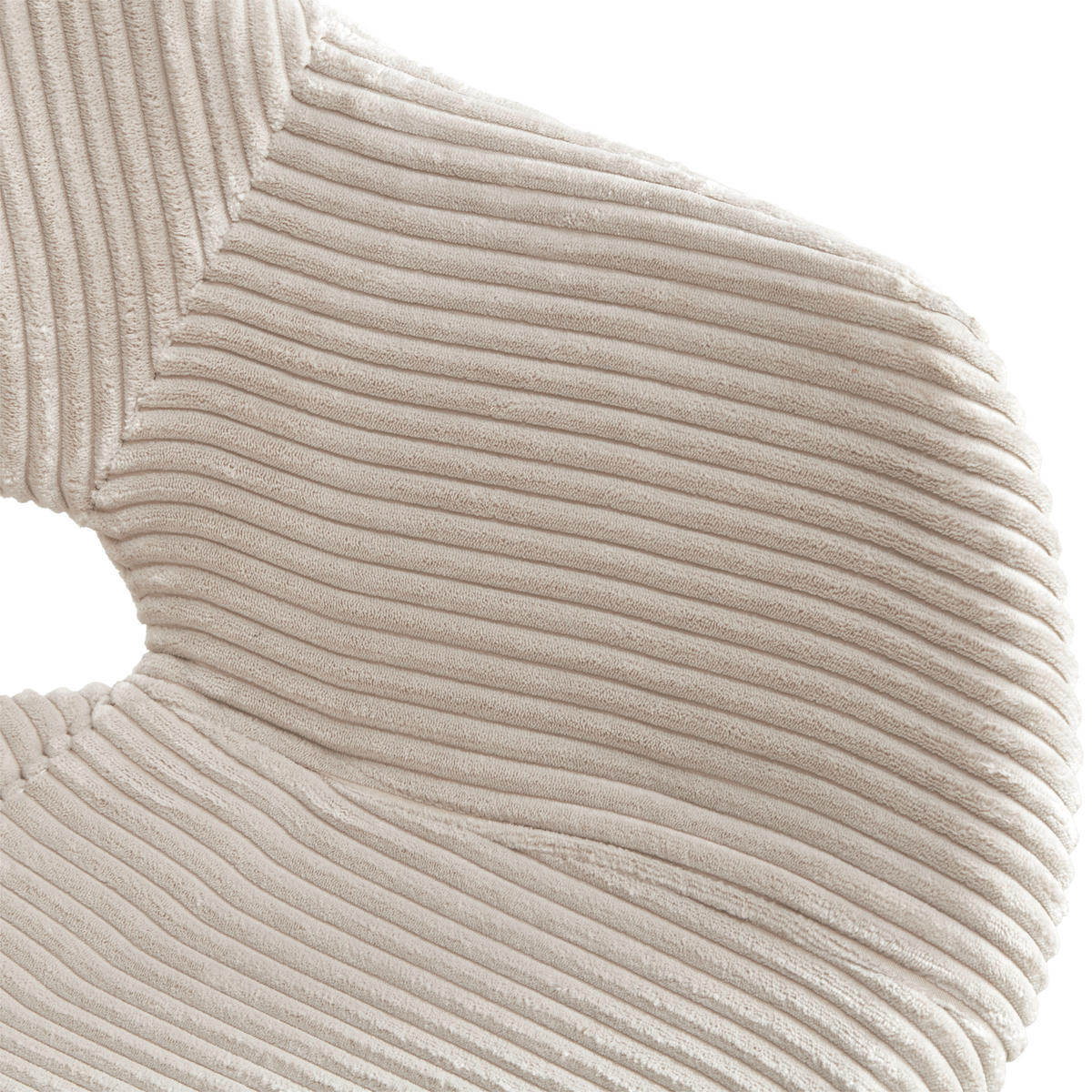 ARMLEHNSTUHL Cord matt  - Beige/Schwarz, Modern, Holz/Kunststoff (58/81/61cm) - MID.YOU