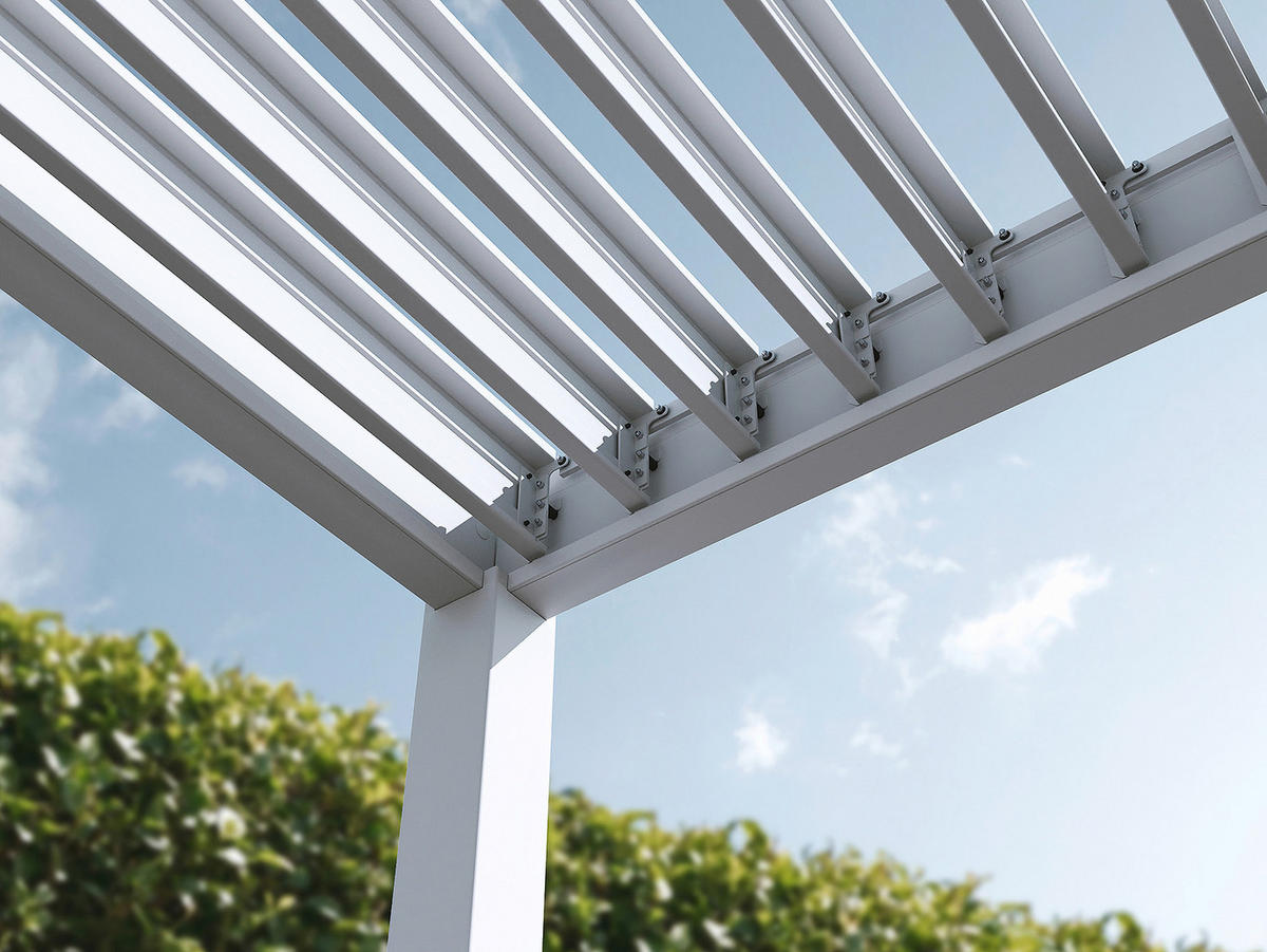 PERGOLA - Weiss, Basics, Metall (400/255/300cm) - Gardenson